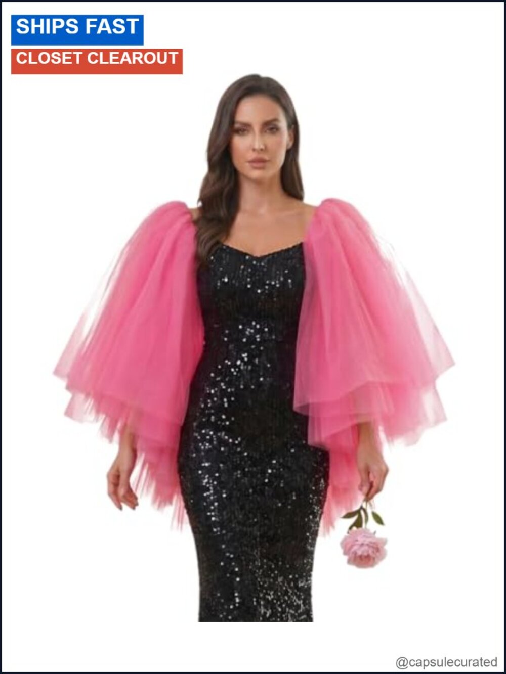 Tulle Bridal Shawl Wedding Wrap Puffy Shoulder Cape Formal